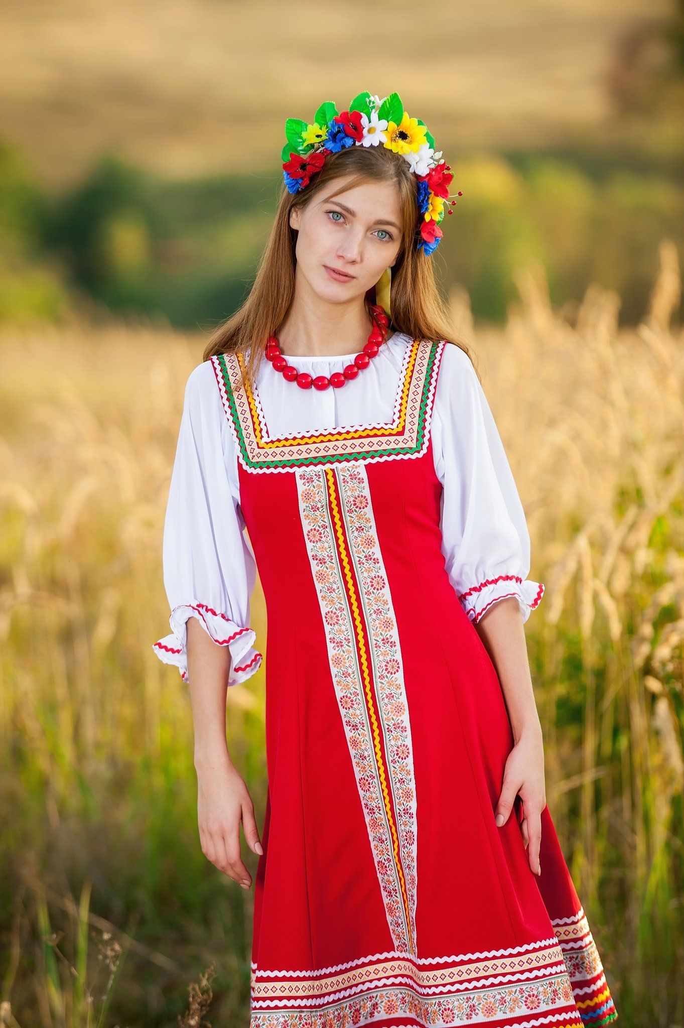 Women in Slavic costumes in Pekanbaru