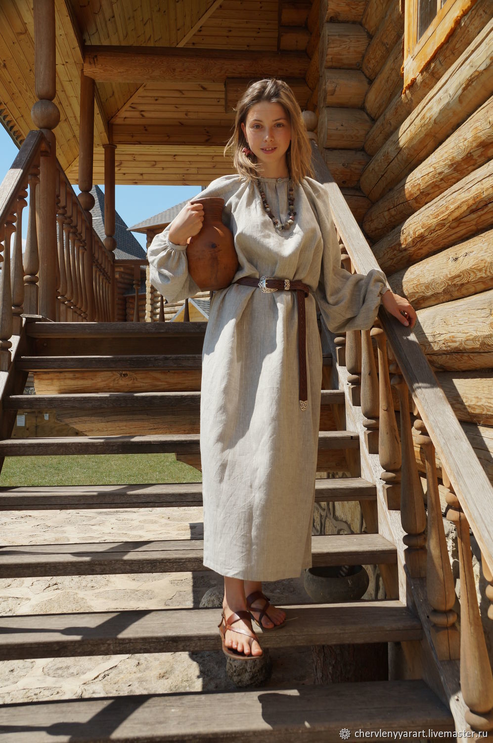 Girls in Slavic costumes in Pekanbaru