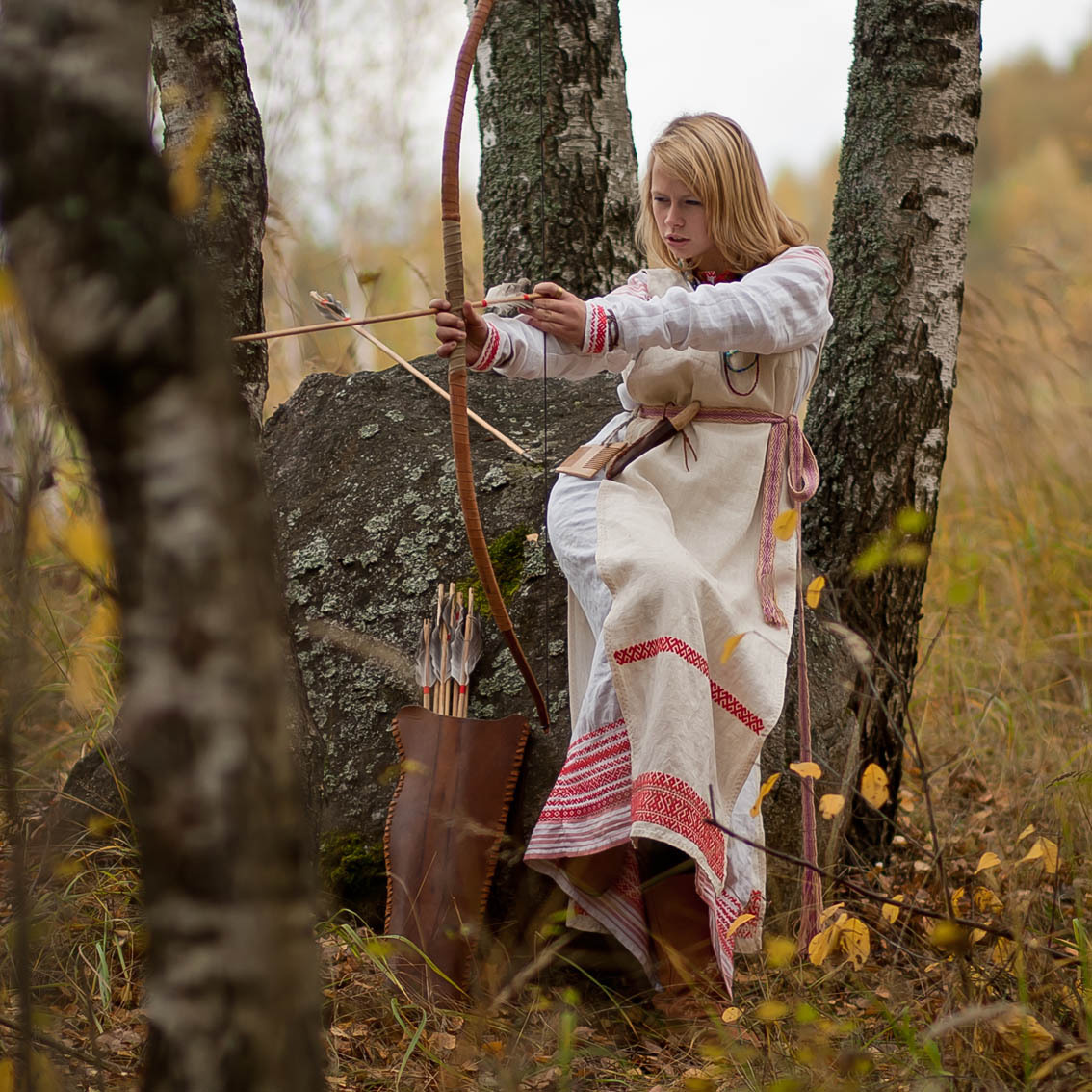 Sexy photo Girls in Slavic costumes in Pekanbaru